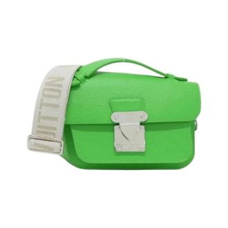 Louis Vuitton Pre-owned Monceau Distorted Calf Shoulder Bag - Dames - Pre-owned - Groen - Maat: ONE Size Leer