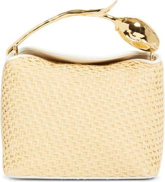 Erdem Mini Bloom Raffia Handbag in Natural at Nordstrom