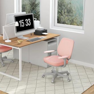 STILVORA Sedia Da Ufficio Ergonomica, Altezza Regolabile, Girevole, Schienale In Rete, Rosa