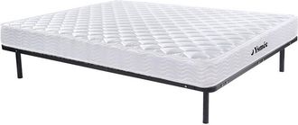Vente-Unique Pack somier de láminas + colchón de muelles WOLKENLOS de YSMÉE - 140x190 cm