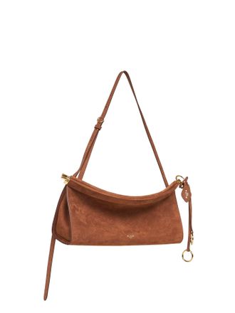 Alaia Womens Shoulder Bag Le Click East West Brown Calf Leather