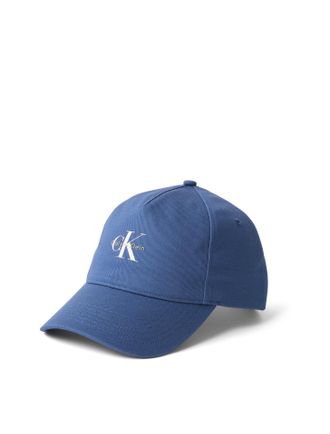 Calvin Klein Jeans Baseball Cap CALVIN KLEIN JEANS MONOLOGO PRINTED BASEBALL CAP, Herren, blau (blau jean), Web, Baumwolle, unifarben, Caps Baseball Cap, Mit festem Schi