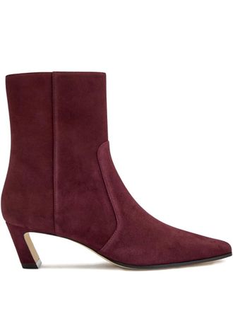 Stuart Weitzman Stivali Stassi in pelle scamosciata 50mm - Rosso