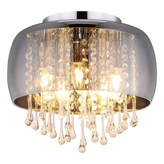Globo Lighting Plaf&oacute;n - Kalla - Cromo - Vidrio Vidrio Ahumado - &Oslash; 35cm