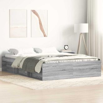 vidaXL Estructura De Cama Gris Sonoma 120x190 Cm Vidaxl