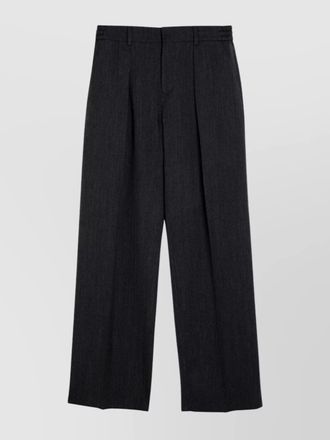 Burberry wool trousers with darts and pleats
