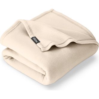 Bare Home Lightweight Polar Fleece Throw Blanket in Sand at Nordstrom