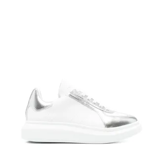 Alexander McQueen Oversized Metallic-panel Leather Sneakers