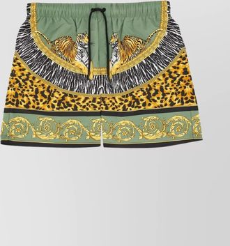 Versace animal print mid-length beachwear decorative pattern