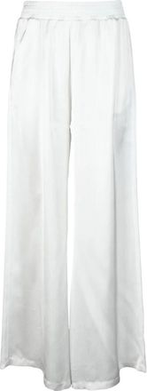 Fabiana Filippi Dames, Broeken, Wit, Maat: XS Satijn