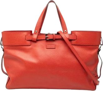 Gucci Pre-owned Satchel - Dames - Vintage Shopper - Rood - ONE Size - Leer - Vintage