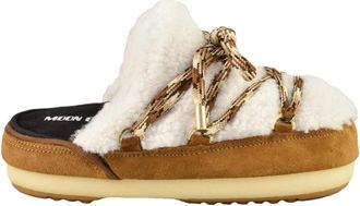 Moon Boot Schoenen - Dames - Pantoffels - Beige - 35 EU - Leer - Schoenen