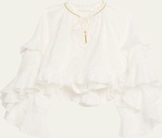 Zimmermann Daylight Ruffle Blouse