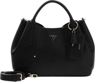Guess Womens Satchel Bag Black Polyurethane - Satchel-Bags