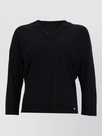 Herno knit top v neck long sleeves