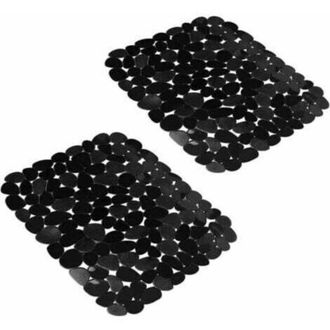 OEM Alfombrilla Para Fregadero De Cocina, 2 Alfombrillas Protectoras Ajustables Para Fregadero, Alfombrilla De Acero Inoxidable Negro Para Fregadero, Alfo