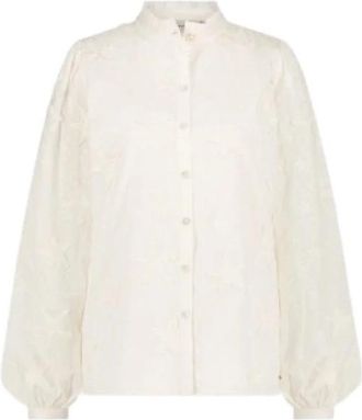 Fab By Fabienne Chapot Sterrenblouse met ballonmouwen - Dames - Overhemden - Beige - M - Katoen - Overhemden