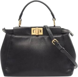 Fendi Pre-owned Mini Peekaboo Borsa in Pelle 2way - - Pre-owned - Donna - Nero - ONE SIZE