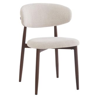 Vintahome Silla de comedor n&oacute;rdica acero nogal
