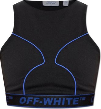 Off-white Korte top met logo - Dames - Tops zonder mouwen - Zwart - M - Tops