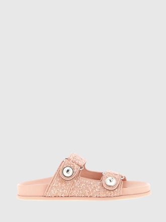 Jimmy Choo London Sandalo Fayence Jimmy Choo in tweed con paillettes ricamate