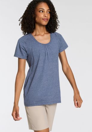 Killtec T-Shirt KILLTEC, Damen, Gr. 38, blau (dunkelnavy), Obermaterial: 65% Polyester, 30% Baumwolle, 5% Elasthan, Rundhals, Shirts T-Shirt, Atmungsaktiv & s
