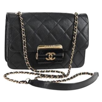Chanel Pre-owned Vintage Schoudertas - Dames - Vintage Schoudertas - Zwart - ONE Size - Leer - Vintage