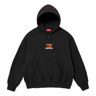 SUPREME x Toy Machine Hooded Sweatshirt Black Red SUP-SS24-068