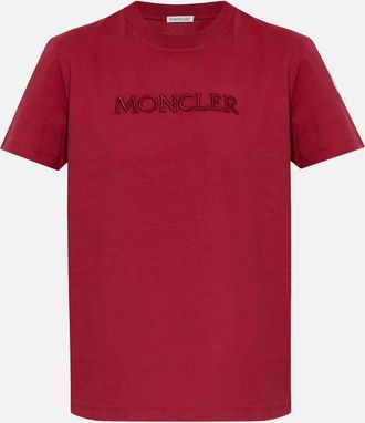 Moncler Womens Womens Branded T-Shirt Red - Size: 10/8