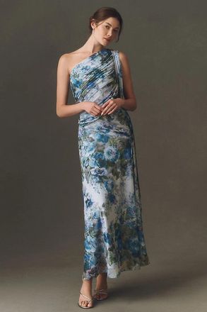 BHLDN One-Shoulder Scarf Maxi Dress