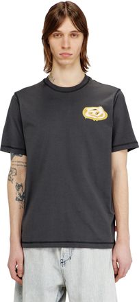 Diesel T-shirt with contrasting stitching - T-Shirts - Man - Grey