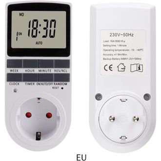 OEM (1 Unidad) Enchufe Digital Programable Crezuo Con Temporizador De Cuenta Regresiva, Temporizador Digital Diario/semanal, Programador De Enchufe El&eacute;ctr