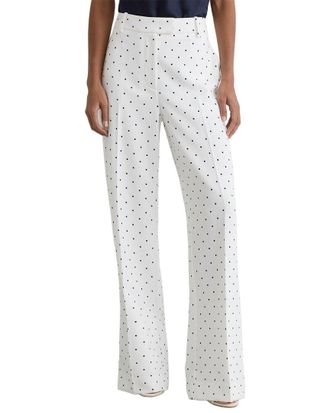 Reiss Beatrix Polka Dot Wide Leg Suit Trouser