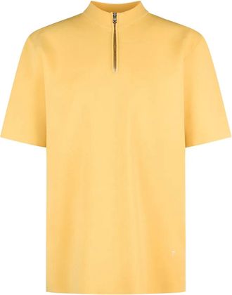 Tod's zip-up polo top - Yellow