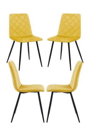 Regalos Miguel Packs Sillas Comedor - Pack 4 Sillas Drat - Amarillo