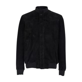low brand Camoscio Fondo Maglia - Heren - Bomber jackets - Zwart - M - Su&egrave;de - Jassen
