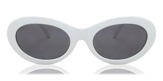 LMNT Sunglasses Oval Full Rim Plastic Womens Prescription Sunglasses White Size 52 - LMNT