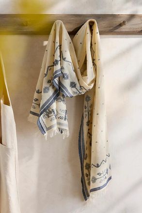 Terrain Embroidered Motif Scarf