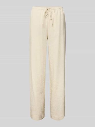 Moss Copenhagen Straight Fit Hose aus Viskose-Mix Modell Daria in Beige, Gr&ouml;&szlig;e XL