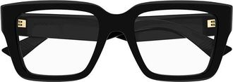 Bottega Veneta Square Full Rim Eyeglasses - Black