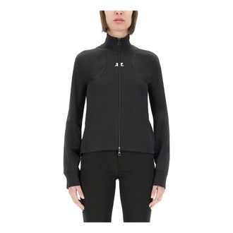 Courr&egrave;ges Scuba Tracksuit Interlock Jacket - - Sweatshirts & Hoodies - Donna - Nero - M