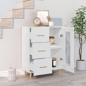 Berkfield Home Sideboard White 69, 5x34x90 cm Engineered Wood | Size: 5 x 34 x 90 cm