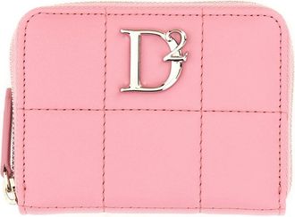 Dsquared2 Wallet With Logo - Dames - Portefeuilles - Roze - ONE Size - Leer - Accessoires