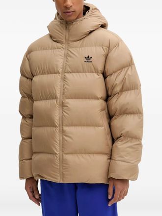 adidas Gewatteerd jack met capuchon - Bruin