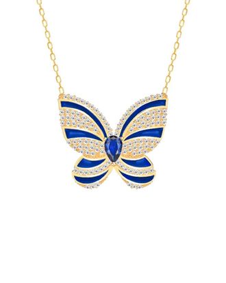 Gabi Rielle 14K Over Silver Lovestruck Collection Cz Butterfly Necklace