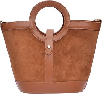 Anna Luchini Brown Rundleer Tas