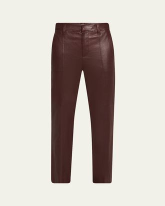 Brunello Cucinelli Kick-Flare Leather Pants