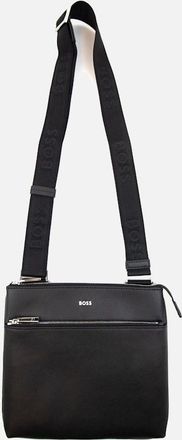 HUGO BOSS Mens Hugo Boss Zair S Z Signature Stripe Logo Detail Bag Black 001 - Size: OS