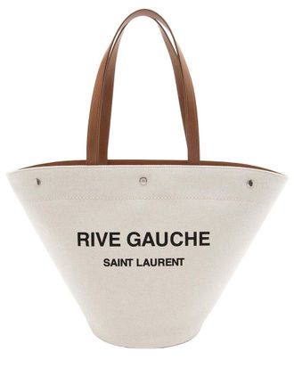 Saint Laurent Calfskin Trapezoid Rive Gauche Tote (Authentic Pre-Loved)