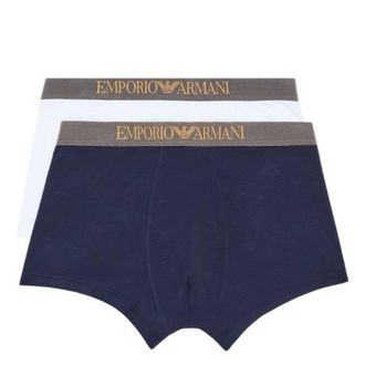 Emporio Armani Two-Pack Viscose Boxer Briefs, Size Small
